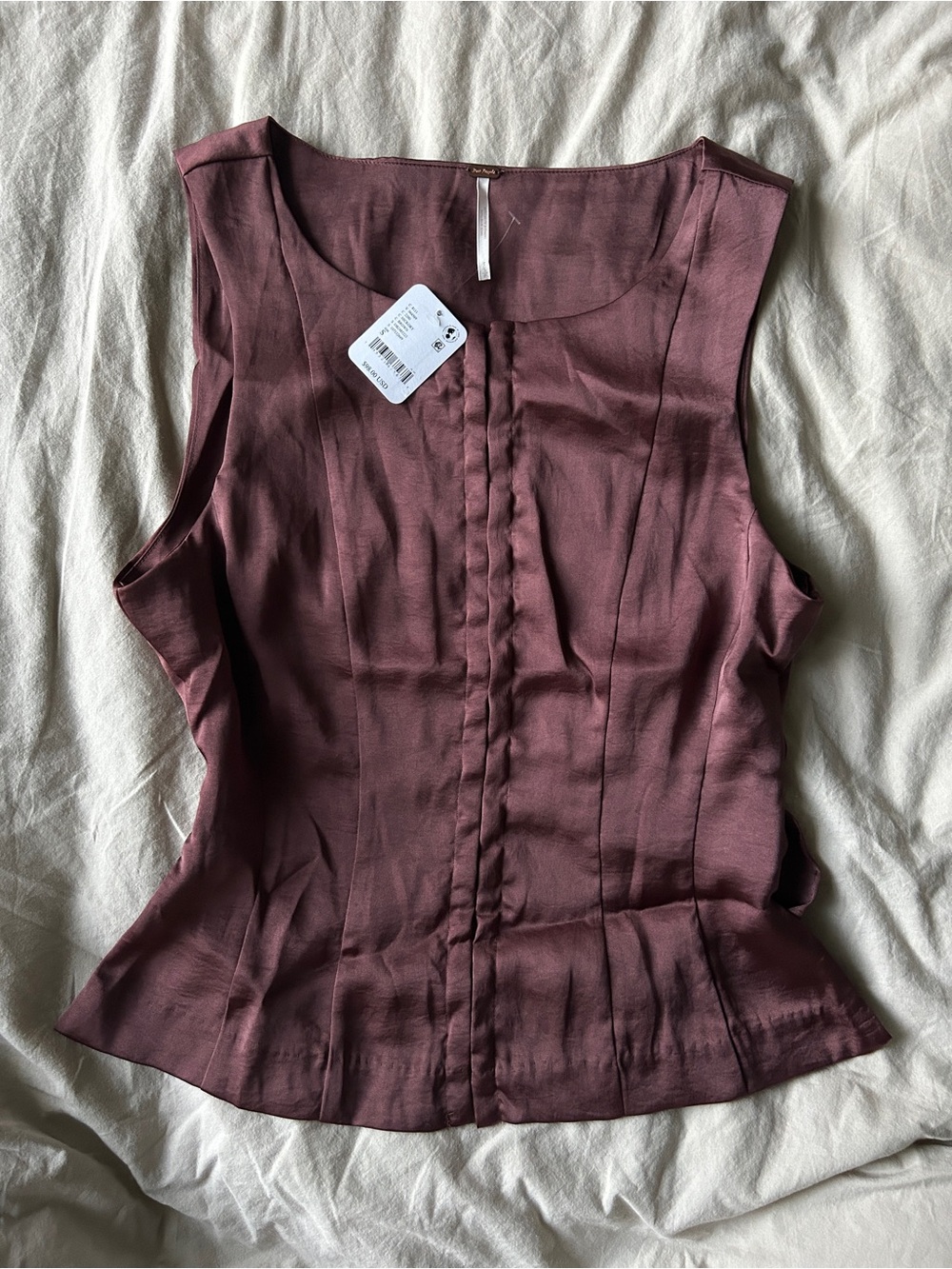 Free People Mauve Sleeveless Satin Camisole